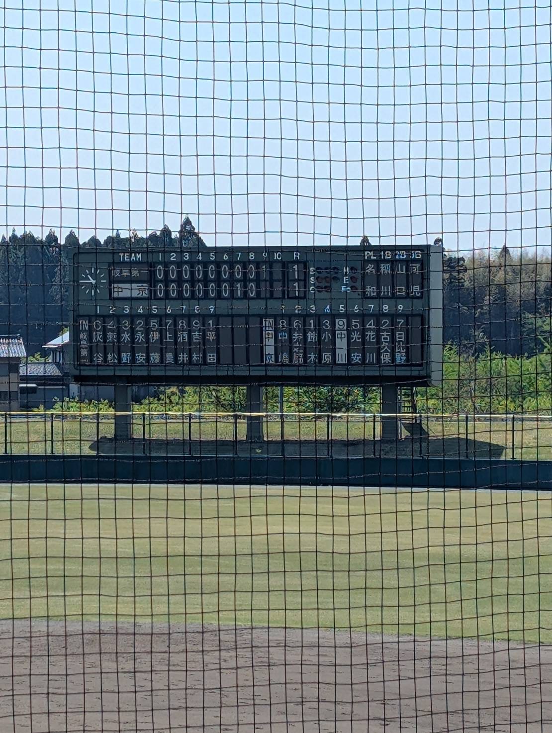 春季岐阜県大会　岐阜第一高校戦