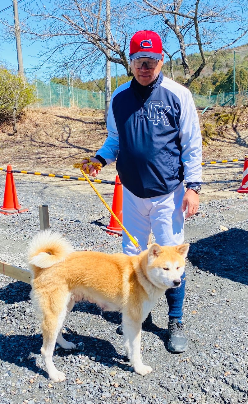 南山にマスコット犬（ナナ）がやってきました。